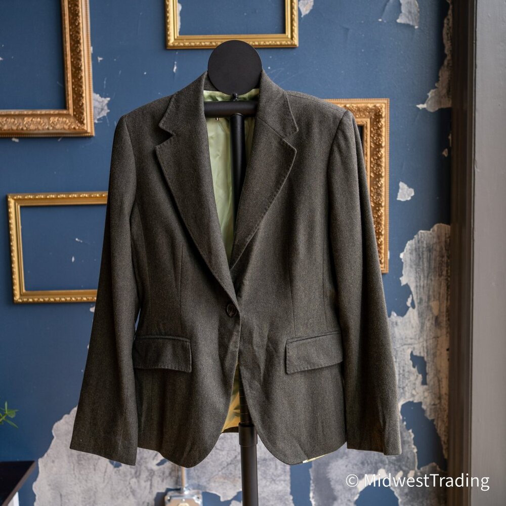 Women's Banana Republic Green Wool Blazer